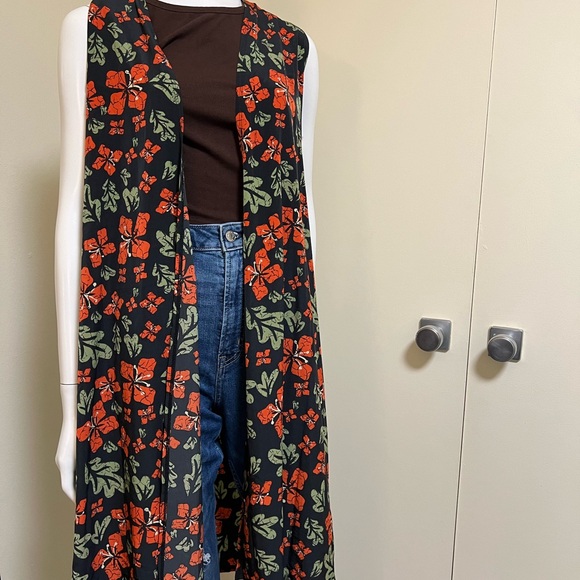NWT - Lularoe floral long cardigan - Size XS - Picture 2 of 5